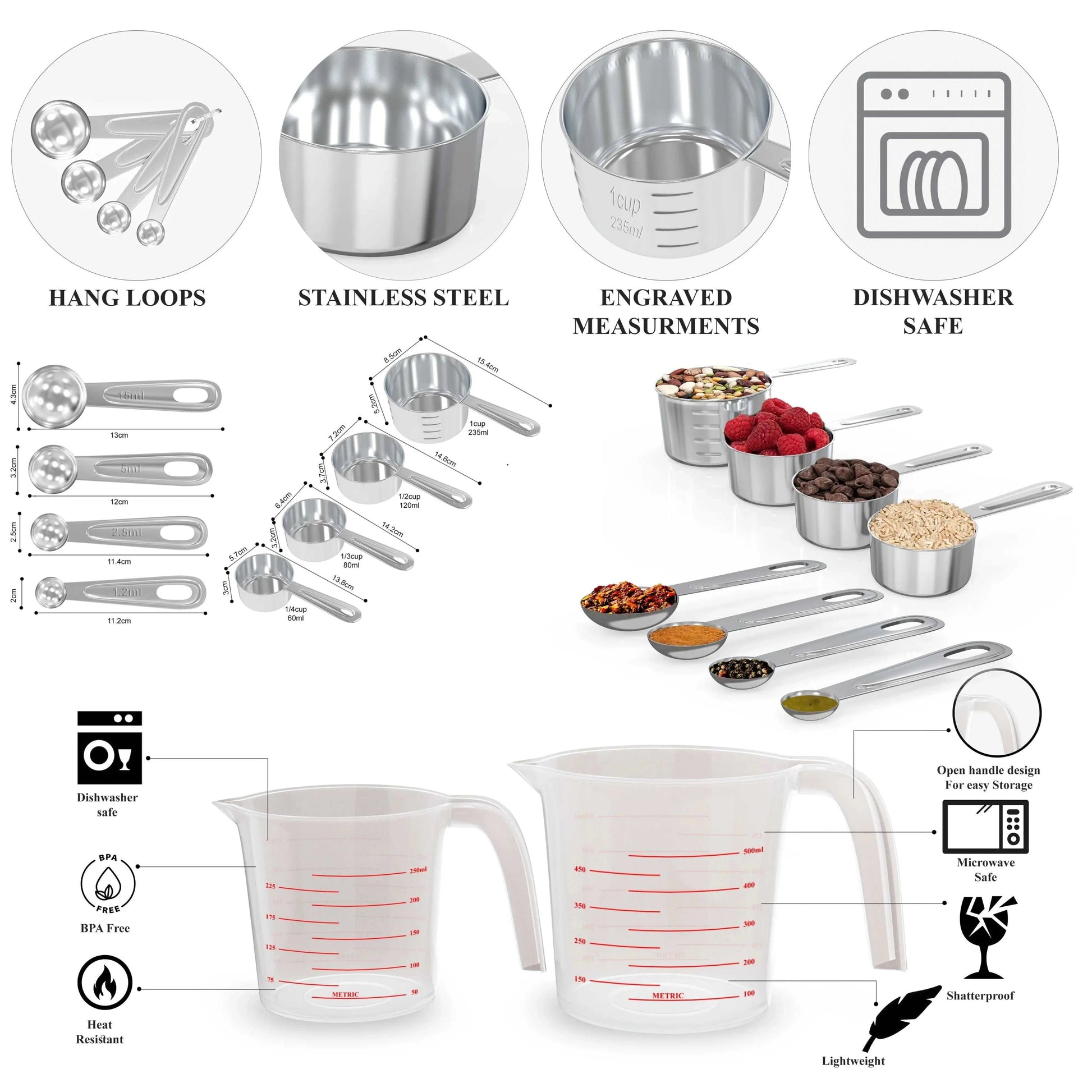 Premium Stainless Steel Kitchen Utensil Set - Chef's Kitchenware